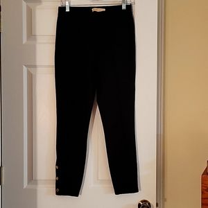 Tory Burch comfy black leggings with button detail at ankle, size S/P